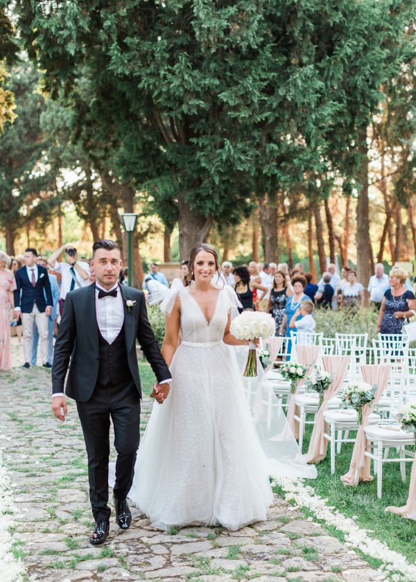 romantic modern fairytale white and blush wedding with acrylic details by soo events