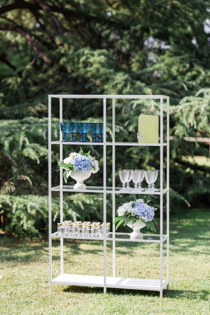 chic light blue and white baptism by soo events