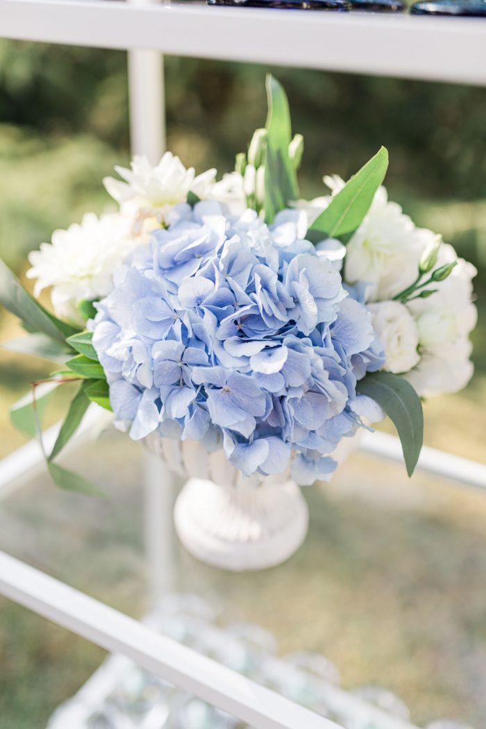 chic light blue and white baptism by soo events