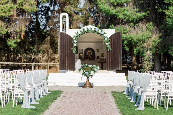 chic light blue and white baptism by soo events
