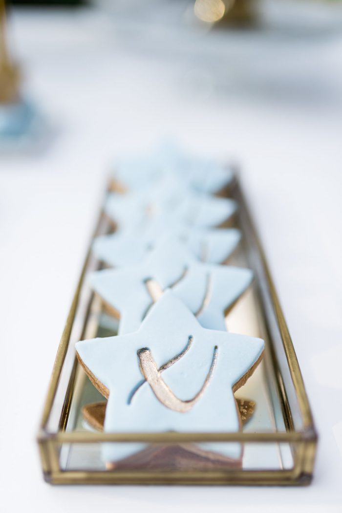 chic light blue and white baptism by soo events