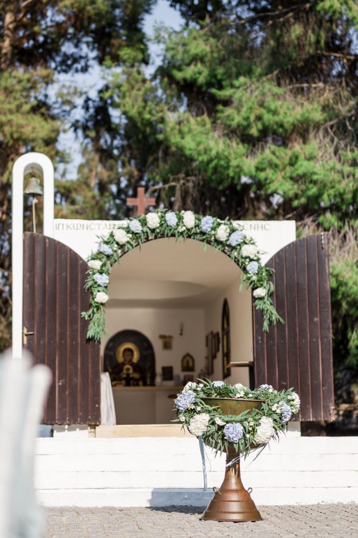 chic light blue and white baptism by soo events