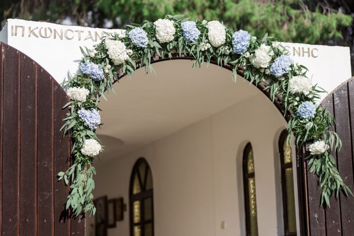 chic light blue and white baptism by soo events