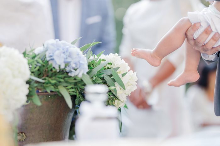 chic light blue and white baptism by soo events